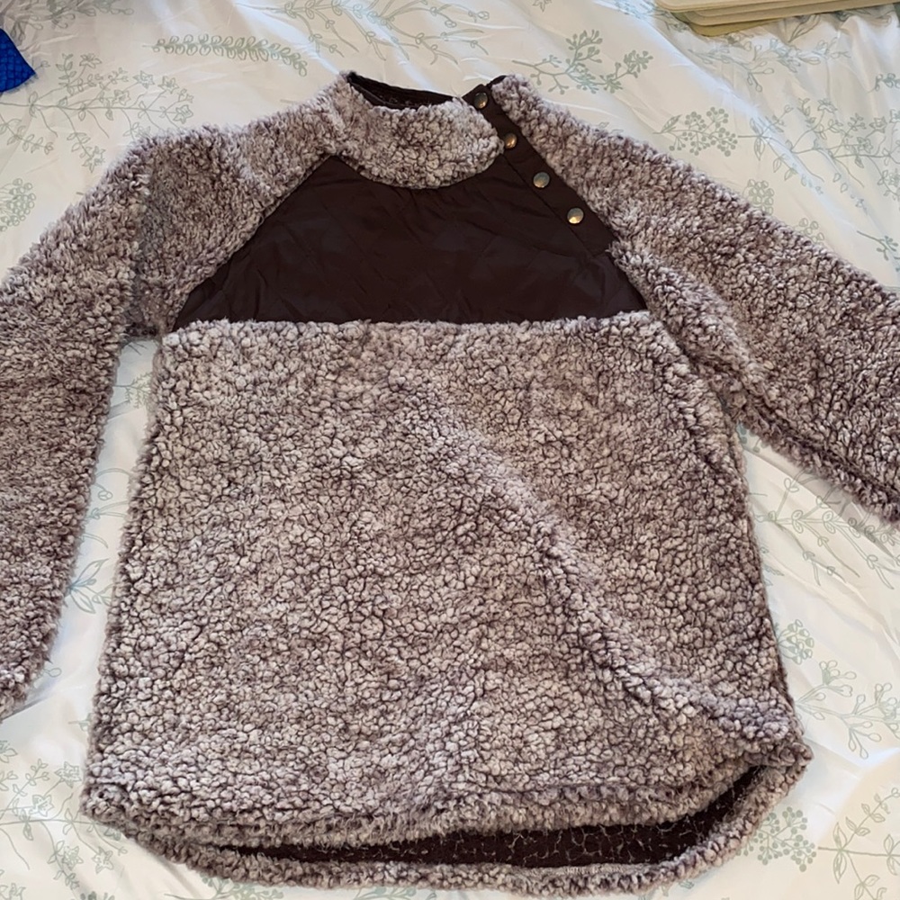 Purple/brown Sherpa Hoodie